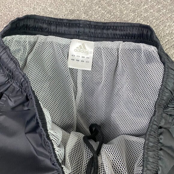 Vintage Y2K Adidas Windbreaker Pants Men's Medium Black White Track Jogger Nylon - Picture 8 of 15